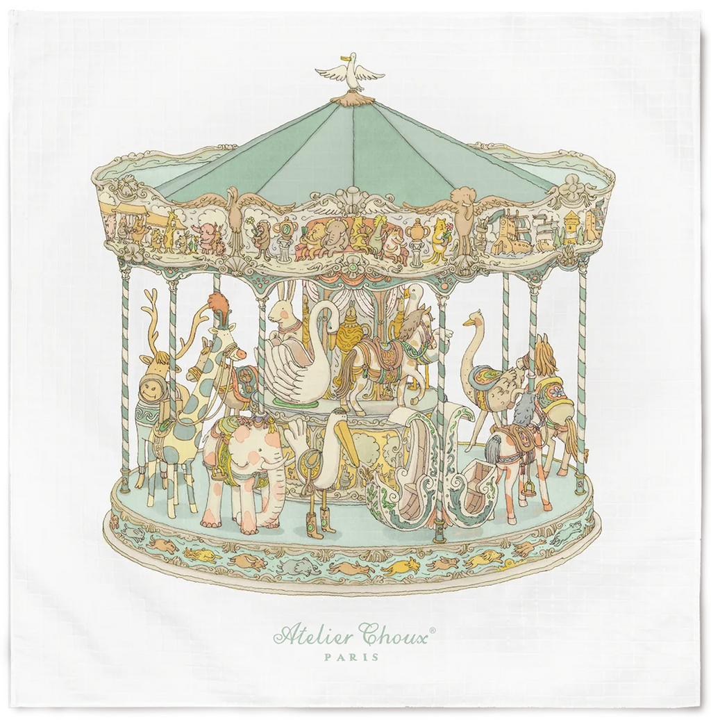 Atelier Choux 綠色旋轉木馬包巾
